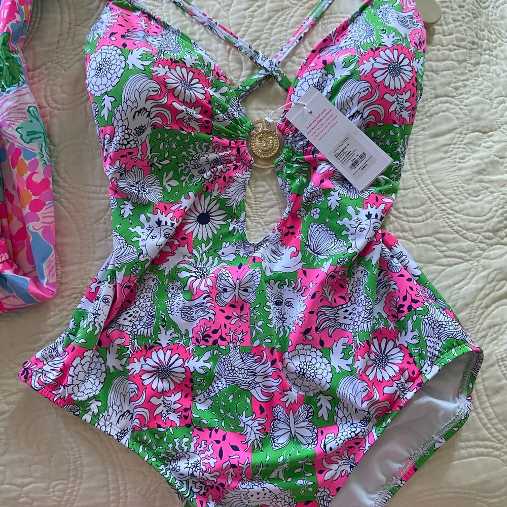 Lilly Pulitzer Sz 16 Ester swimsuit New with Tags